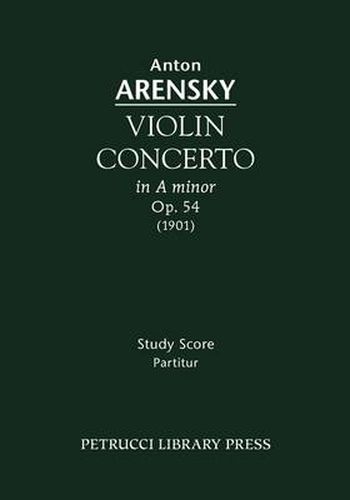 Cover image for Violin Concerto, Op.54: Study score