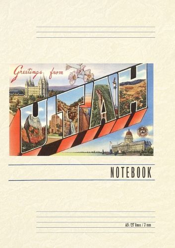 Cover image for Vintage Lined Notebook Greetings from Utah