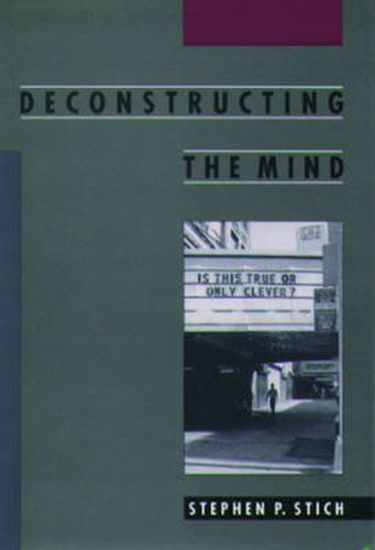 Cover image for Deconstructing the Mind