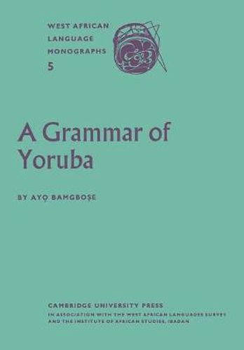 Cover image for A Grammar of Yoruba