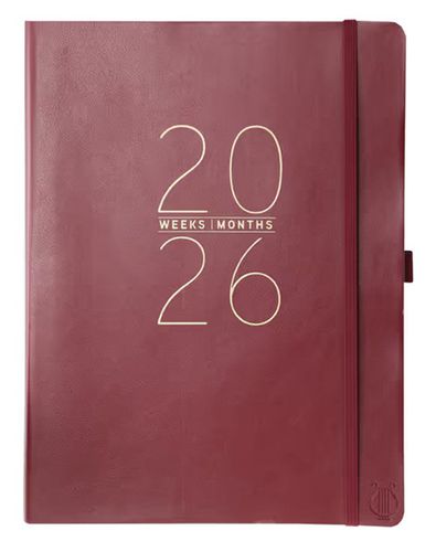 Cover image for Classic Red 8x10 Vegan Leather 2026 Planner Diary