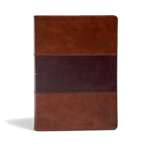 Cover image for KJV Super Giant Print Reference Bible, Saddle Brown LeatherTouch