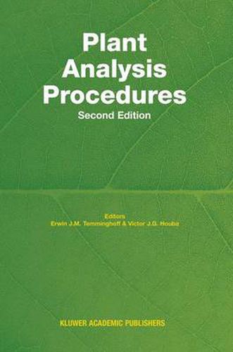 Cover image for Plant Analysis Procedures
