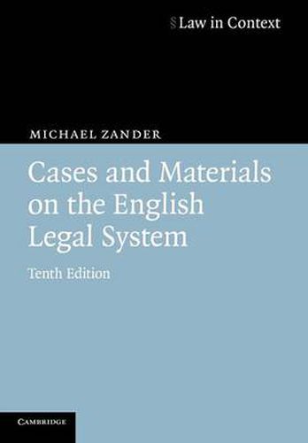 Cover image for Cases and Materials on the English Legal System