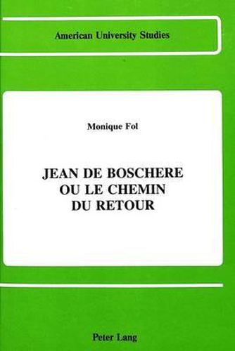 Cover image for Jean de Boschere ou le Chemin Du Retour