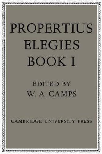 Cover image for Propertius: Elegies: Book 1