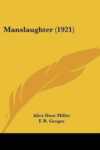 Cover image for Manslaughter (1921)