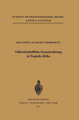 Cover image for Volkswirtschaftliche Gesamtrechnung in Tropisch-Afrika