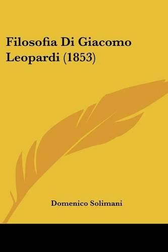 Filosofia Di Giacomo Leopardi (1853)