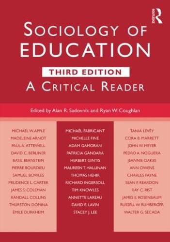 Sociology of Education: A Critical Reader