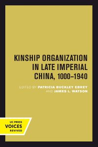 Cover image for Kinship Organization in Late Imperial China, 1000-1940