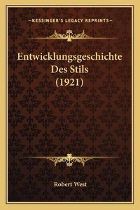 Cover image for Entwicklungsgeschichte Des Stils (1921)