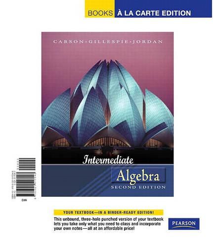 Intermediate Algebra, Books a la Carte Edition