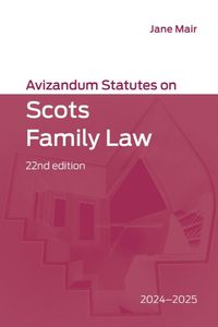 Cover image for Avizandum Statutes on Scots Family Law