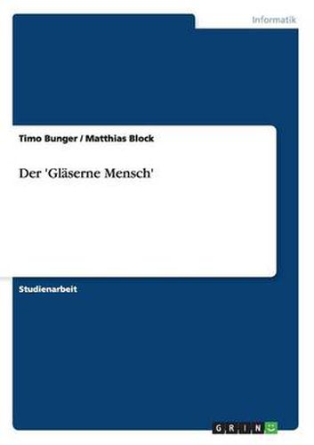 Cover image for Der 'Glaserne Mensch