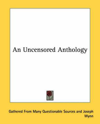 Cover image for An Uncensored Anthology