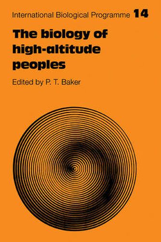 Cover image for The Biology of High-Altitude Peoples