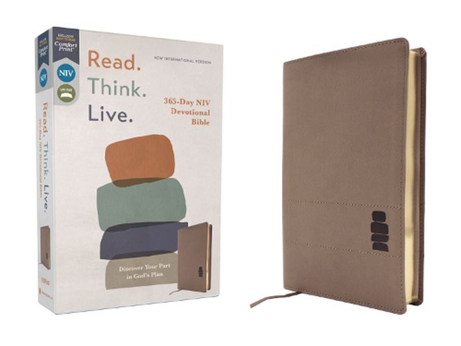 Cover image for NIV, Read. Think. Live., Leathersoft, Brown, Comfort Print