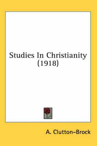 Cover image for Studies in Christianity (1918)