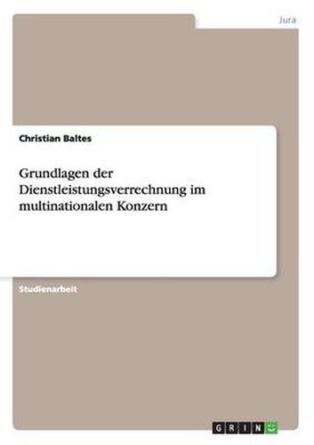 Cover image for Grundlagen der Dienstleistungsverrechnung im multinationalen Konzern