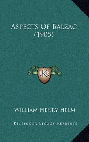 Cover image for Aspects of Balzac (1905)