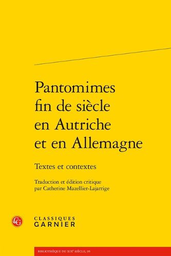 Cover image for Pantomimes Fin de Siecle En Autriche Et En Allemagne: Textes Et Contextes