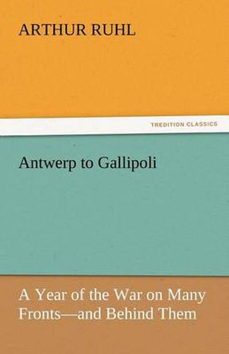 Cover image for Antwerp to Gallipoli