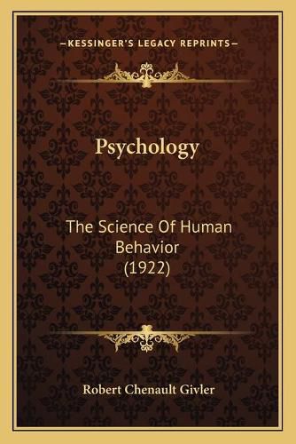 Cover image for Psychology: The Science of Human Behavior (1922)