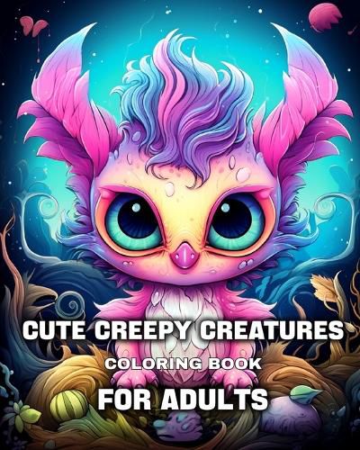 Cover image for Cute Creepy Creatures Coloring Book For Adults