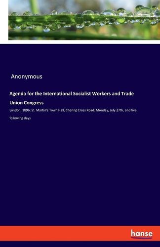Cover image for Agenda for the International Socialist Workers and Trade Union Congress