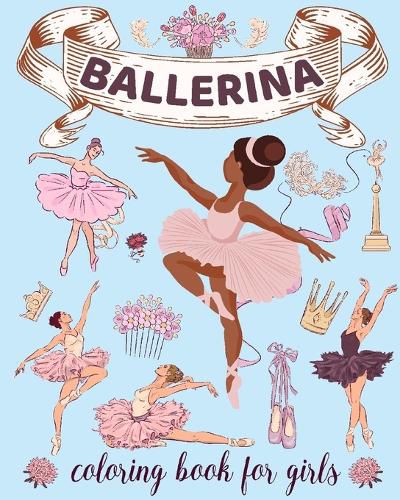 Cover image for Ballerina Coloring Book for Girls