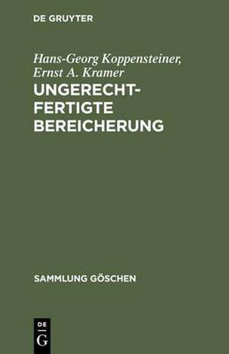 Cover image for Ungerechtfertigte Bereicherung