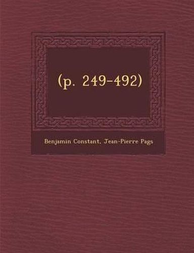 Cover image for (P. 249-492)