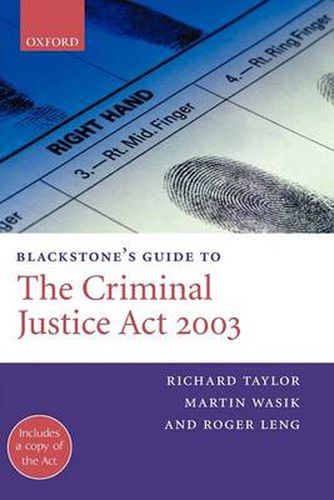 Cover image for Blackstone's Guide to the Criminal Justice Act