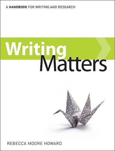 Cover image for Writing Matters: A Handbook for Writing and Research