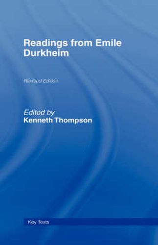 Cover image for Readings from Emile Durkheim