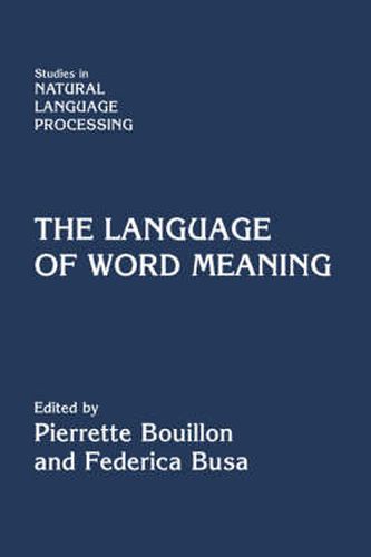 Cover image for The Language of Word Meaning