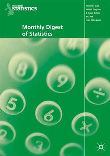 Cover image for Monthly Digest of Statistics Vol 717 September 2005