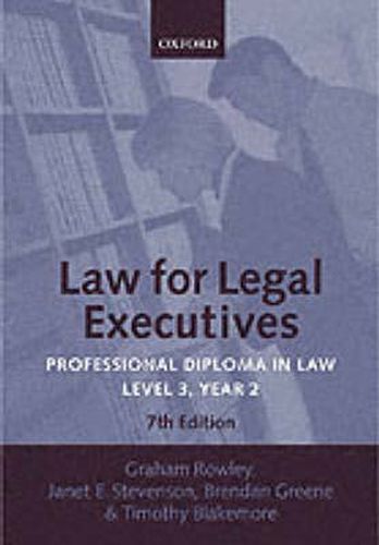 Cover image for Law for Legal Executives: Professional Diploma in Law