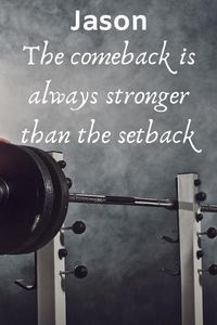 Cover image for Jason The Comeback Is Always Stronger Than The Setback: Best Friends Gift Jason Journal / Notebook / Diary / USA Gift (6 x 9 - 110 Blank Lined Pages)