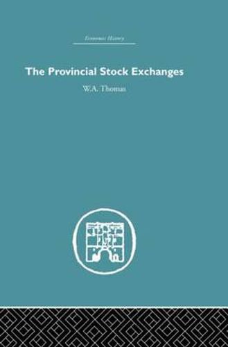 Cover image for Provincial Stock Exchanges