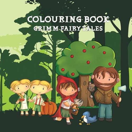 Cover image for Grimm Fairy Tales Colouring Book for kids