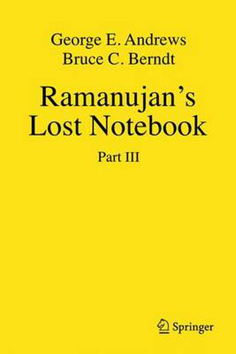 Cover image for Ramanujan's Lost Notebook: Part III