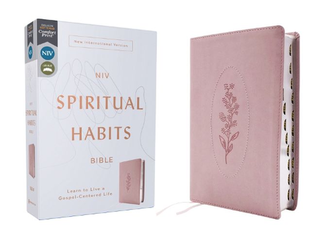 Cover image for NIV, Spiritual Habits Bible, Leathersoft, Pink, Red Letter, Thumb Indexed, Comfort Print