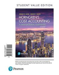 Cover image for Horngren's Cost Accounting: A Managerial Emphasis