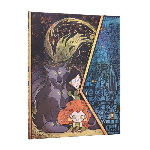 Cover image for WolfWalkers (Irish Folklore Trilogy) Ultra Lined Hardcover Journal (Wrap Closure)