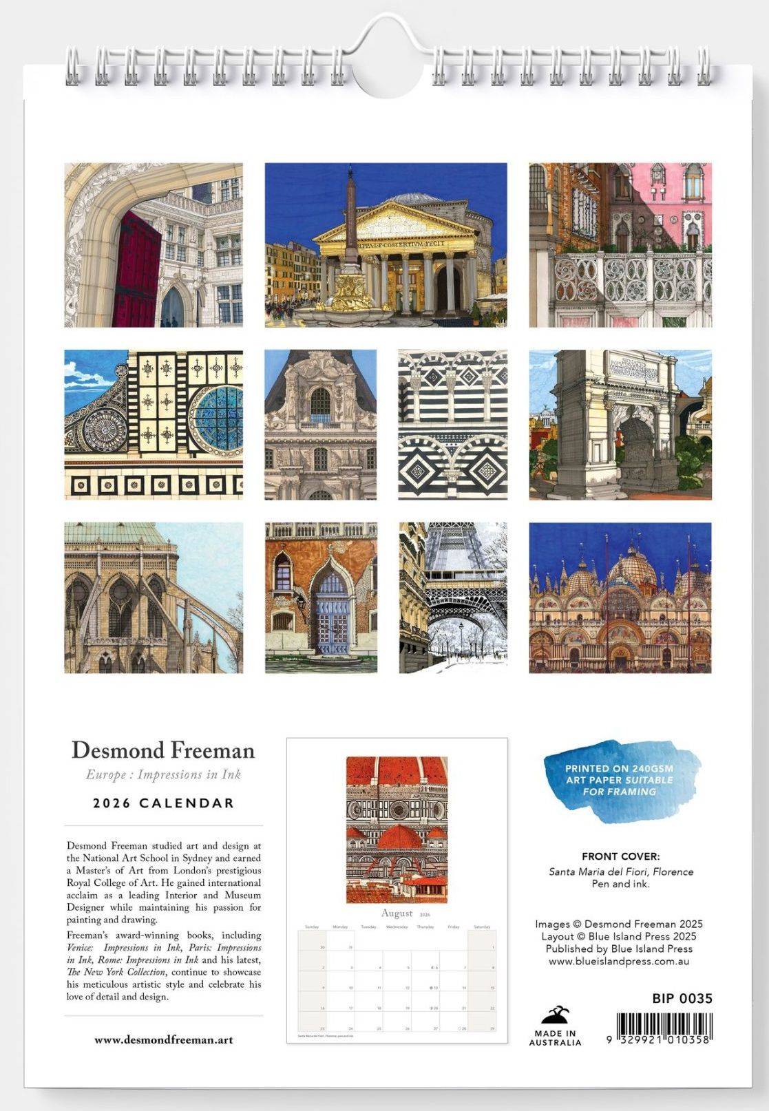 Desmond Freeman 2026 Wall Calendar