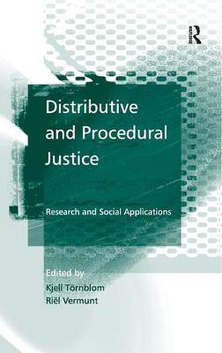 Cover image for Distributive and Procedural Justice: Research and Social Applications