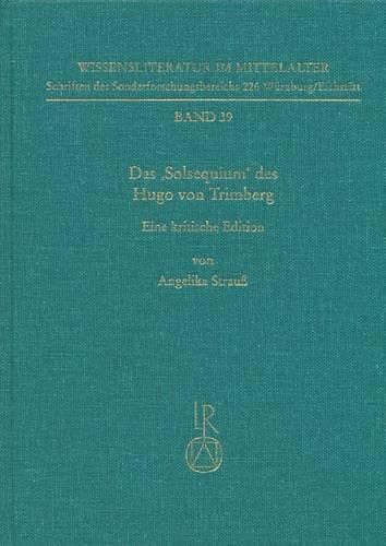 Cover image for Das Solsequium Des Hugo Von Trimberg: Eine Kritische Edition