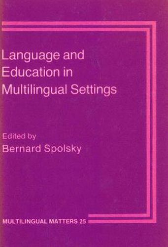 Cover image for Language and Education in Multilingual Settings